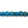 Apatite, en forme de cube facetté, 4-4.5mm x 40cm