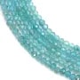 Apatite rondelle facettée sur fil 3-4mm x 40cm