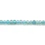 Apatite rondelle facettée sur fil 3-4mm x 40cm