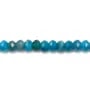 Apatite bleu, en forme de rondelle facetté, 3 * 4mm x 39cm