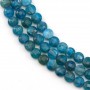 Apatite bleu, en forme de rond plat facetté, 4mm x 39cm