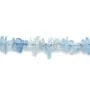 Aigue-marine forme en chips x 40cm