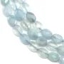 Aigue marine de forme ovale facette 6x8mm x 39cm