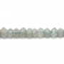 Aigue marine rondelle facette 3x5mm x 40cm