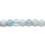Aigue marine ronde facette 4mm x 40cm