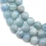 Aigue marine rond 11-12mm x 40cm