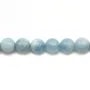Aigue marine rond 11-12mm x 40cm