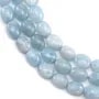 Aquamarine oval 10x14mm x 40cm