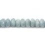 Aigue marine rondelle facette 4x6mm x 40cm