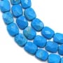 Turquoise reconstituted faceted rectangle 8x10mm x 40cm