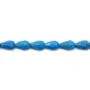 Turquoise reconstitué goutte facette 5x8mm x 40cm