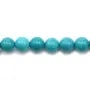 Turquoise traité verte ronde 6mm x 10pcs