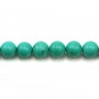 Turquoise traité verte ronde 14mm x 2pcs