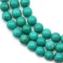Howlite teinté turquoise ronde 10mm x 40cm