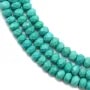 Turquoise reconstituted, in the shape of faceted roundel, measuring 4x2.5mm x 40cm