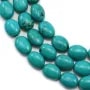 Turquoise reconstitue ovale 11x13mm x 40cm