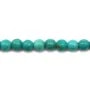 Turquoise traité verte ronde 6mm x 40cm