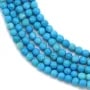 Turquoise  reconstitué  Ronde 3mm x 40cm