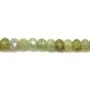 Grenat vert Rondelle  facette 3mm x 40cm