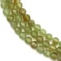 Grenat vert rond facette 5mm x 40cm
