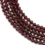 Grenat,en forme toupie facette 4mm
