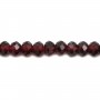 Grenat Rondelle Facette 6mm x 10 pcs
