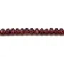Grenat couleur lie de vin, en forme de rondelle facetté, de taille 2x3mm x 40cm