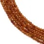 Grenat rondelle facette 1mm x 40cm