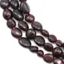 Garnet in baroque shape 4-6mm x 6-7mm x 40cm