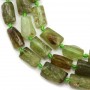 Grenat vert baroque 7x11mm x 40cm