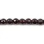 Grenat Rond Facette 8mm x 40cm