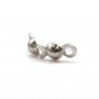 Cache noeuds 3 mm en Argent 925 x10  