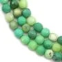 Agate d'herbe verte ronde facette 6mm x 40cm