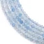 Aquamarin, facettierte Scheibe, 2.5x4mm x 39cm, Qualität A