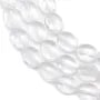 Cristal de roche Ovale Facette 10x14mm x 40cm
