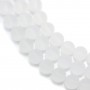 Rock crystal quartz mat round 8mm x 40cm