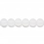 Rock crystal quartz mat round 8mm x 40cm