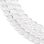 Cristal de roche transparent, de forme ronde plate facetté, 4.5mm x 38cm