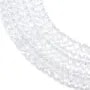 Rock crystal quartz faceted rondelle 4x7mm x 40cm