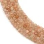 Pierre de lune orange, en forme de cube facette 2mm x 40cm