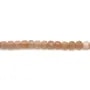 Pierre de lune orange, en forme de cube facette 2mm x 40cm