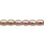 Perles de culture d'eau douce, mauve, olive, 3-4mm x 40cm