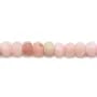 Opale rose rondelle facette 2x3mm x 40cm