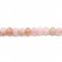 Opale rose rondelle facette 1.5x2.0mm x 40cm