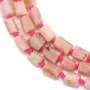 Opale rose, en forme baroque, 5x7mm x 40cm