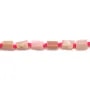 Opale rose, en forme baroque, 5x7mm x 40cm