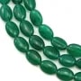 Agate verte ovale 10x14mm x 40cm