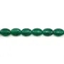Agate verte ovale 10x14mm x 40cm