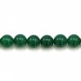 Agate vert ronde 14mm x 40cm