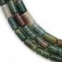 Agate d'Inde,en forme de tube 4x8mm x 40cm